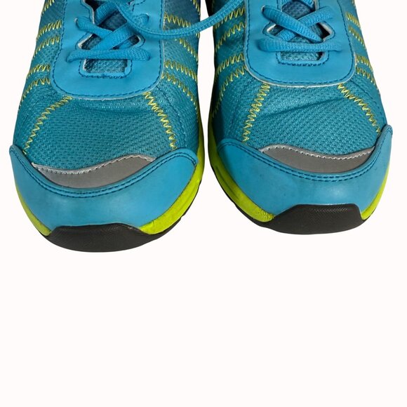 Vionic Womens Alliance Sneakers Size 8 Blue Neon Yellow Athletic Shoes Everyday - Picture 13 of 14